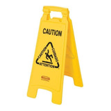 Cartel Triangulo Rubbermaid Cuidado Amarillo 65x27.5x63 Cms