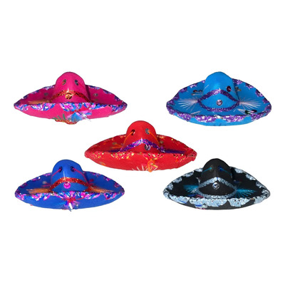 10 Sombrero Charro Miniatura Adorno Negro Fiesta Mexicana Color | Envío gratis
