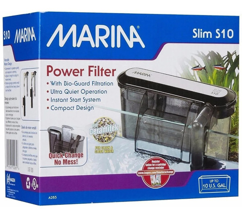 Filtro Cascada Exterior Acuario  Pecera Marina Slim S10 38lt