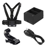 Carregador Duplo Gopro Hero 3 3+ Go Pro Suporte Peito Base J