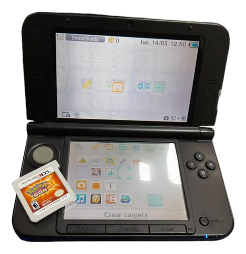 Nintendo 3ds Xl Con Cargador Original Y Juego Pokemon Sun 