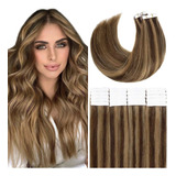 Extensiones Naturales Cabello 50gr 20in Marrón Chocolate A M