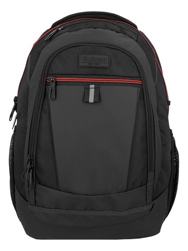 Mochila Para Notebook 16  De Hombre Brooklyn Negra/roja