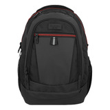 Mochila Para Notebook 16  De Hombre Brooklyn Negra/roja