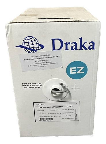 Cable Utp Cat5e Gris Interior Prysmian Draka  En Palermo