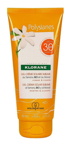 Klorane Polysianes Spf30 Gel Crema Protector Solar Sublime