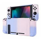 Carcasa Para Nintendo Switch Degradado Color Rosa Y Violeta