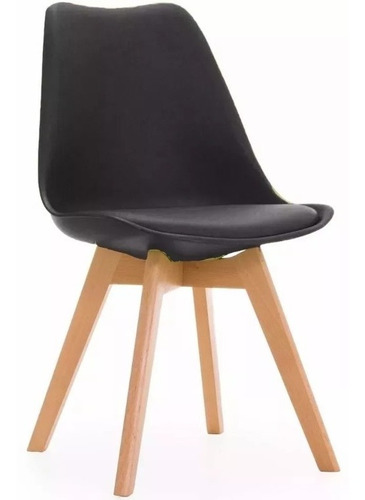 Silla Tulip Eames X 4 Unidades Almohadon Patas Madera Diseño