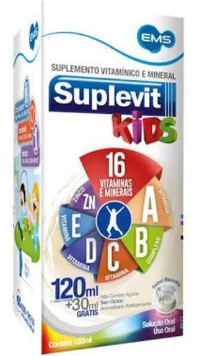 Suplevit Kids Suplemento Original Ems Vitamina P/ Crianças 