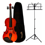 Violino 3/4 Vivace Mozart Mo34 Case Luxo E Arco + Partitura