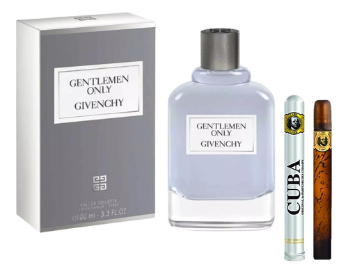 Gentleman Only Givenchy 100ml Edt Cab+perfume Cuba 35ml