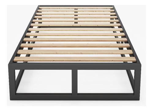 Base De Cama Metal Encastrable 100x190 Individual Negro Bed