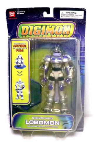 Lobomon Digivolving Boneco Digimon Frontier Bandai Original