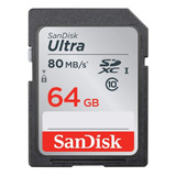 Tarjeta De Memoria Sandisk Ultra 64 Gb Clase 10 Sdxc Uhs-i