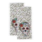 Fiesta Skull & Vine - Juego De Toallas De Cocina, 16  X 28 ,