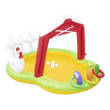 Play Center Granja Pileta 175cm Inflable Bestway Accesorios Color Amarillo