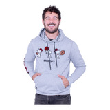 Sudadera Gris Con Gorro Snoopy Unisex - American Level