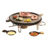 Racleteira Raclette Grill 8 Peças 37cm Antiaderente Chapa