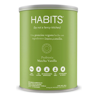 Proteína Vegana Habits Matcha-Vanilla 488g | MercadoLibre