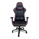 Silla Gamer Level Up Ares Reclinable Pc Negro Y Fucsia 1