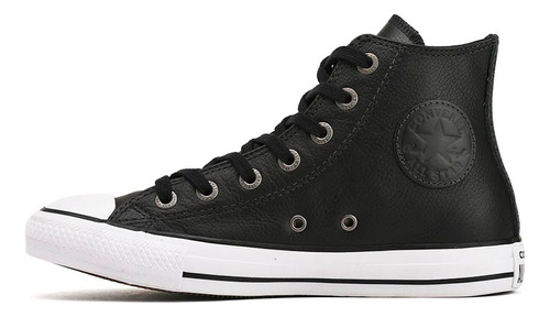 Converse Chuck Taylor All-star Leather Black Shoesfactory4!!