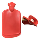 Bolsa Agua Caliente Térmica Clásica Grande Color Rojo 1lt