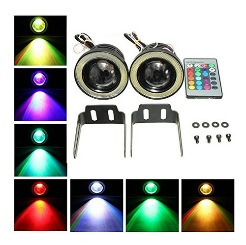 Luces Led Rgb Universales Con Anillos De Cob Blanco Para Neb