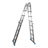 Escalera De Aluminio Plegable 4x4 13kg 4,68mt Largo Gamma