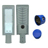 1x Luminária Poste Rua 200w Smd Sensível Rele Prova Da Agua