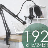Kit Micrófono Condensador Cardioide Multipatrón/192khz/24bit