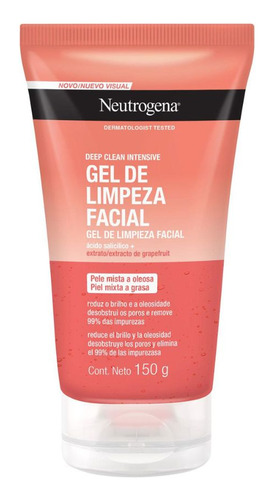 Neutrogena Gel De Limpieza Facial Piel Mixta A Oleosa 150 Gr