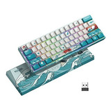 Teclado Mecanico 60% Inalambricoo Ultracompacto Recargable