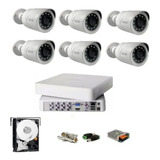 Kit Dvr 8 Canais Hilook + Hd + 06 Cameras Full+ Acessorios..