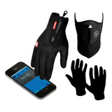 Guantes Neoprene Termicos + Guantes P. Piel + Mascara - Sti