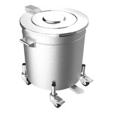 Lixeira Em Aço Inox 80 Litros - Com Pedal