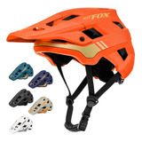 Casco De Ciclismo De Montaña Batfox Color Naranja Talla L (56-58cm)