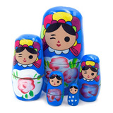 Matrioshka De Madera Diseño Muñeca María Varios Colores