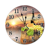 Reloj De Pared De Vino Blanco Barril, Funciona Pilas, S...