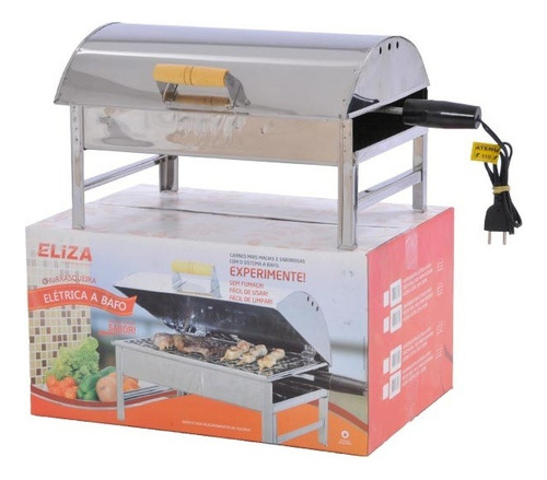 Churrasqueira Elétrica Inox 430 Eliza 110 Volts (42x32)