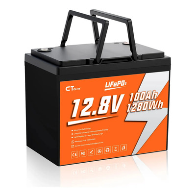 Ctolity Ct100-12 12.8v 100ah Lifepo4 Batería 100a Bms 1280wh | Meses sin interés
