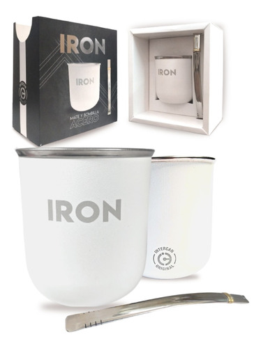 Mate De Acero Inoxidable Termico Iron  Doble Capa C/bombilla