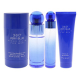 Set De Regalo Perfume Perry Ellis 360 Very Blue Para Hombre,