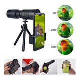 Super Teleobjetivo Zoom Monocular 4k 10-300x40mm