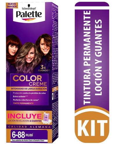  Tinte Cabello Palette Intensivo - Ml A  Tono 6-88 Rubi