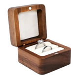 Caja De Madera Para Dos Anillos De Boda Matrimonio Nupcial