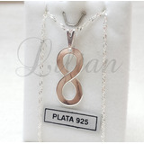 Cadena Y Dije Plata 925 Infinito Mama Novia Amor