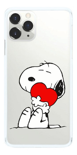 Capinha Compativel iPhone Samsung Xiaomi Moto Snoopy Coracao