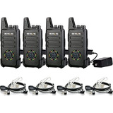 Rt22s Walkie Talkies Recargables De 2 Vías Auriculares...