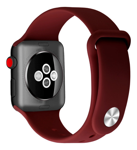 Correa Botón Compatible Iwatch Apple Watch 38/40/41mm Vino