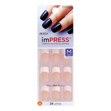 Kiss Impress Unhas Autocolantes Gel Zen Zone Médio Cor Francesinha